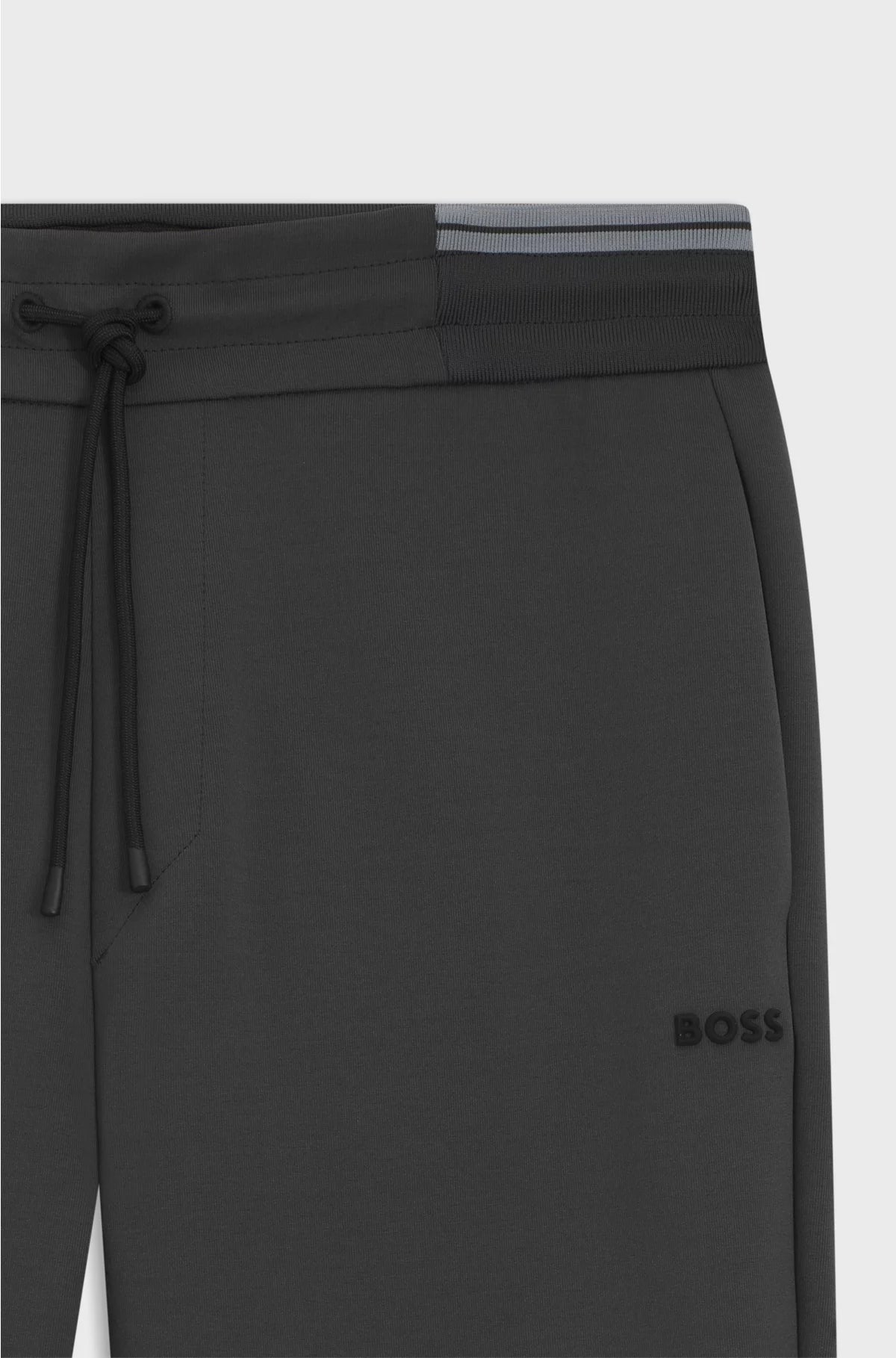 COTTON-BLEND TRACKSUIT BOTTOMS WITH STRIPED WAISTBAND