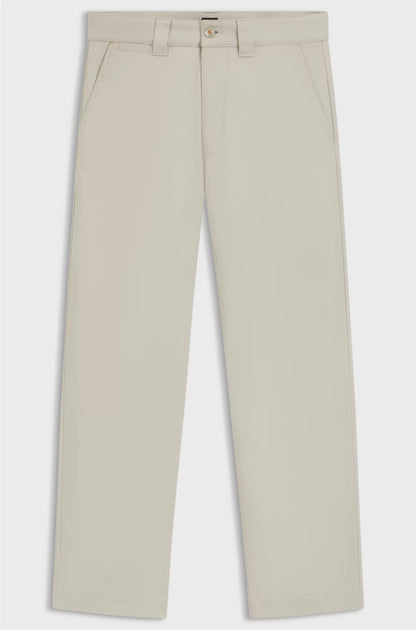 STRAIGHT-FIT TROUSERS IN COTTON-BLEND TWILL