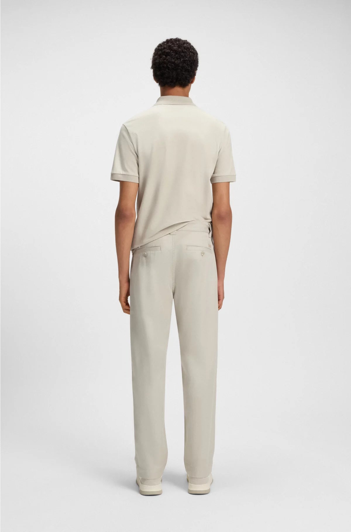 STRAIGHT-FIT TROUSERS IN COTTON-BLEND TWILL