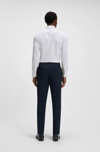 SLIM-FIT SHIRT IN ITALIAN-MADE PERFORMANCE-STRETCH FABRIC