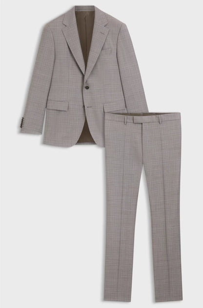 REGULAR-FIT SUIT IN CHECKED VIRGIN WOOL