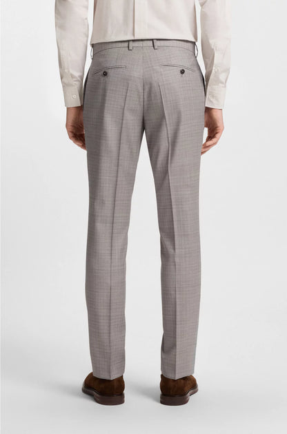 REGULAR-FIT SUIT IN CHECKED VIRGIN WOOL