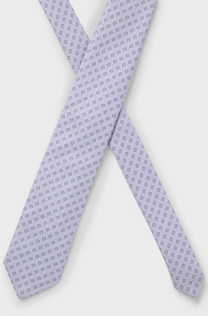 SILK-BLEND TIE WITH MICRO PATTERN
