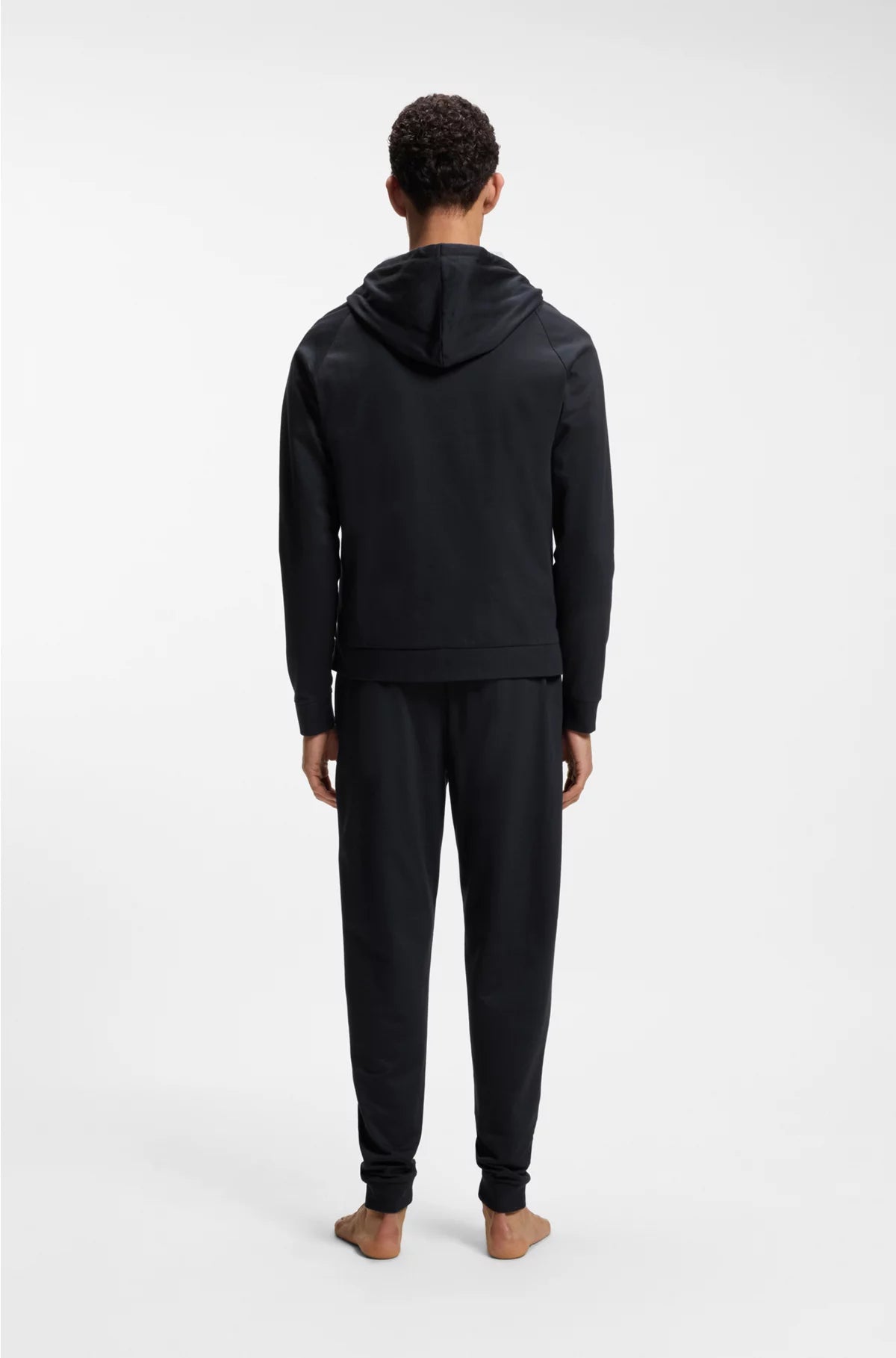 COTTON-TERRY HOODIE WITH CONTRAST ZIP