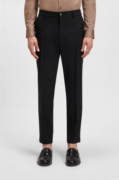 TAPERED-FIT TROUSERS IN MACHINE-WASHABLE STRETCH FABRIC