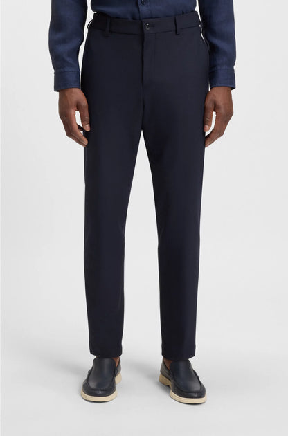 TAPERED-FIT TROUSERS IN MACHINE-WASHABLE STRETCH FABRIC