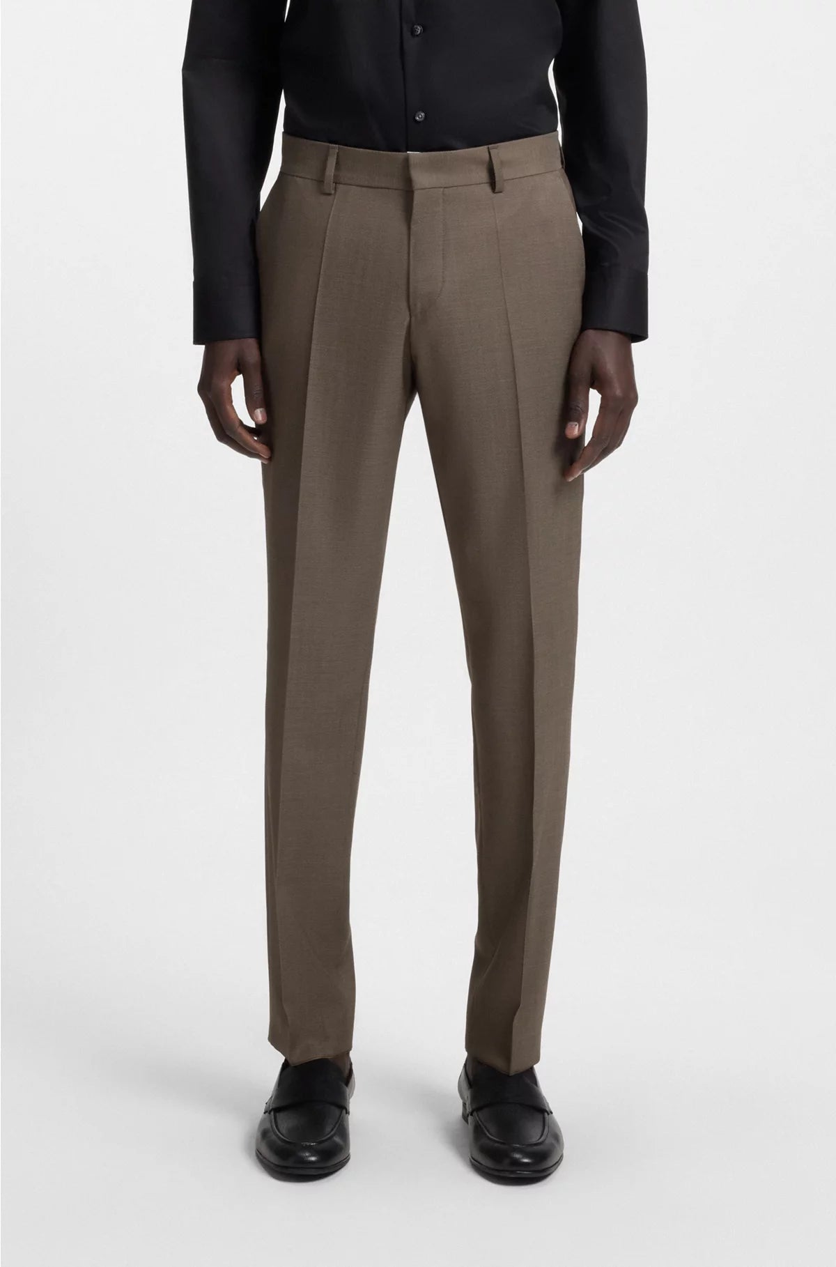 SLIM-FIT SUIT INMICRO-PATTERNED VIRGIN WOOL