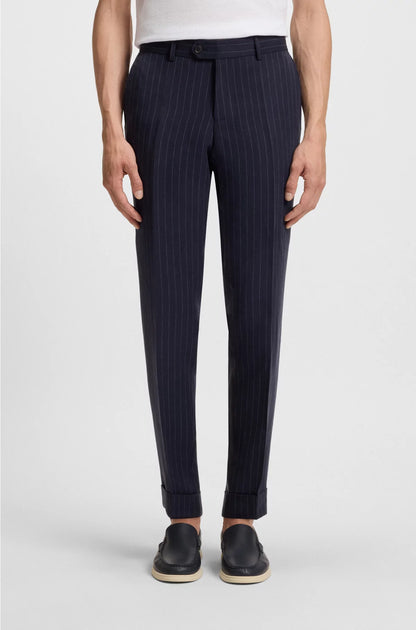 SLIM-FIT SUIT WITH VERTICAL STRIPE