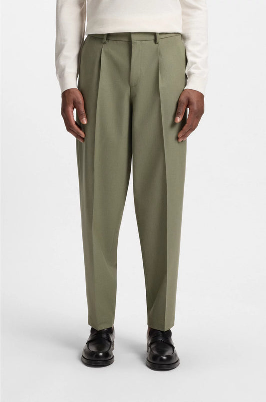 RELAXED-FIT TROUSERS IN MACHINE-WASHABLE STRETCH FABRIC