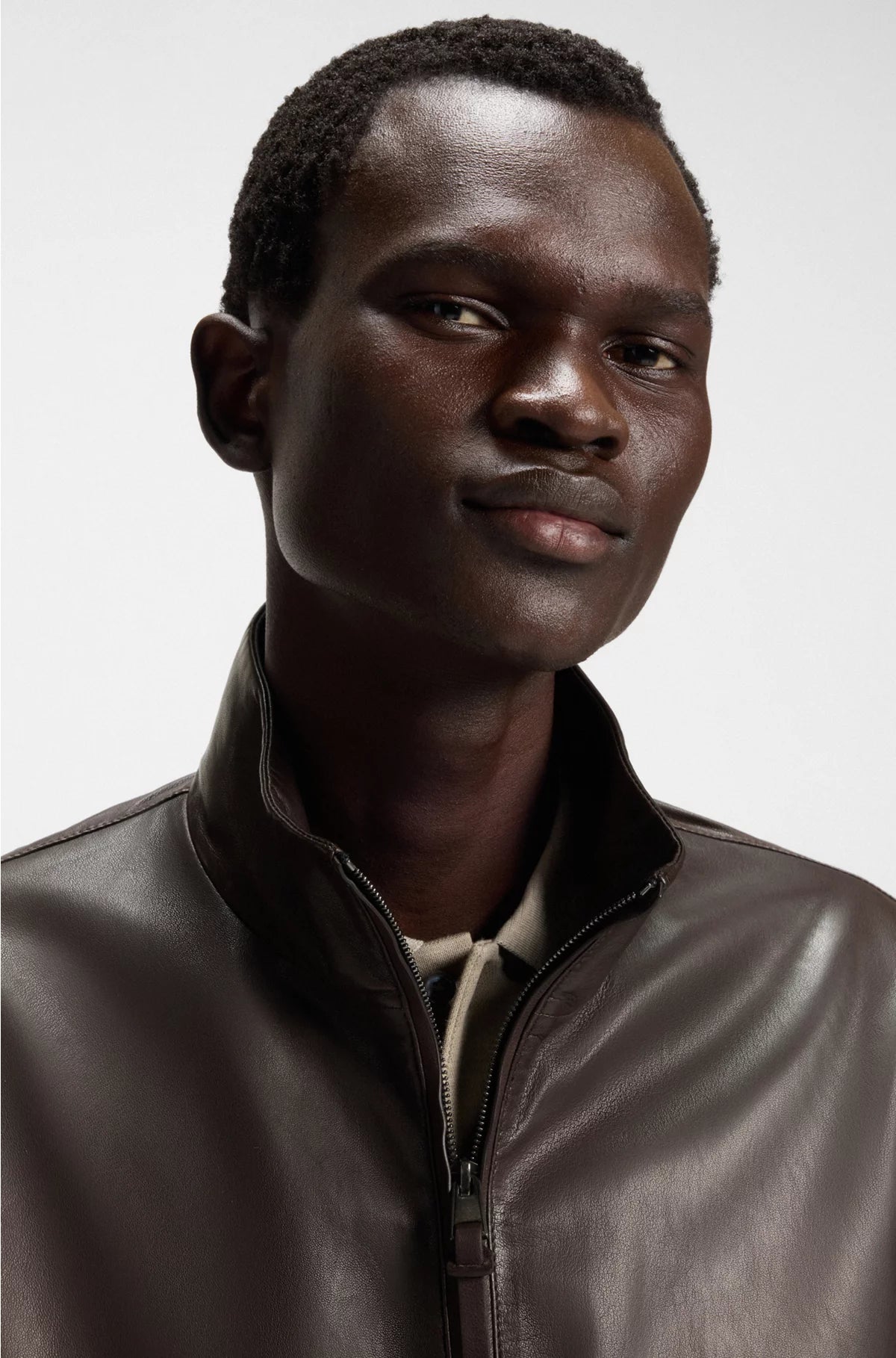 REGULAR-FIT JACKET IN NAPPA LEATHER