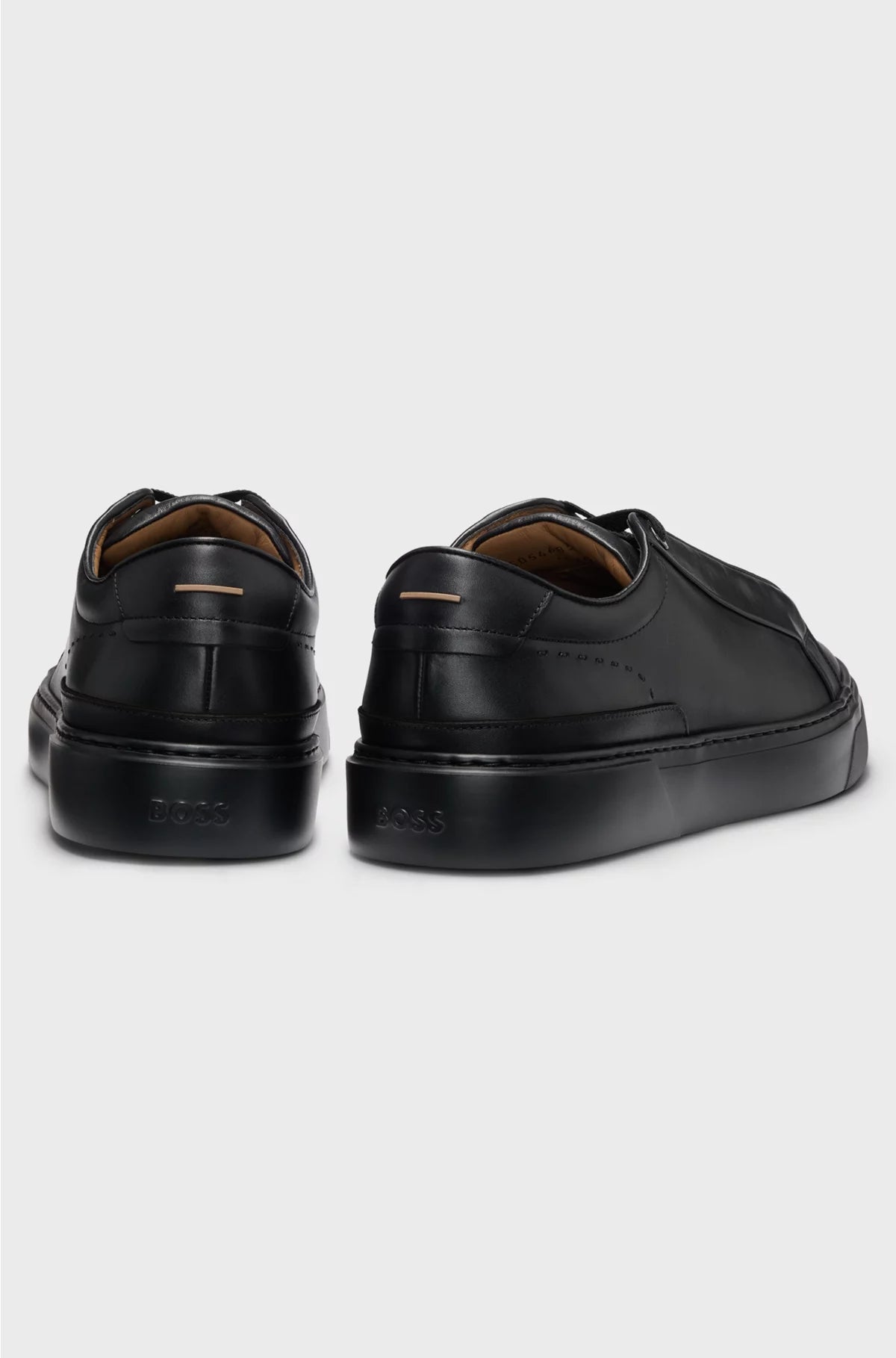 GARY LEATHER TRAINERS WITH HIDDEN LACES