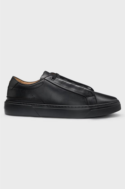 GARY LEATHER TRAINERS WITH HIDDEN LACES