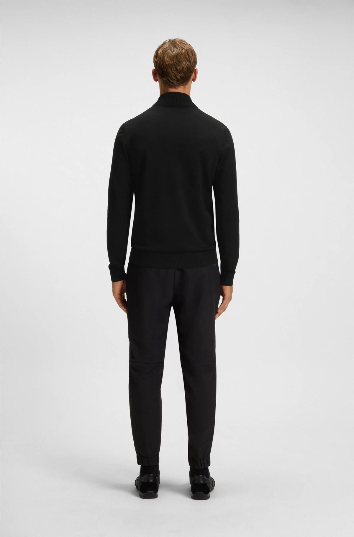 KNITTED CARDIGAN IN STRETCH FABRIC WITH STRUCTURED FRONT