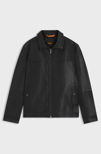 SHIRT-STYLE JACKET IN NAPPA LEATHER