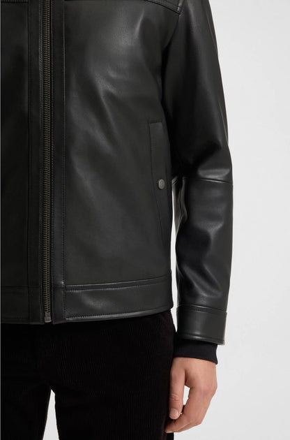 SHIRT-STYLE JACKET IN NAPPA LEATHER