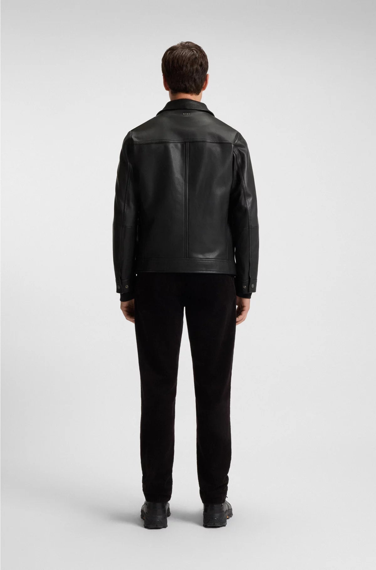 SHIRT-STYLE JACKET IN NAPPA LEATHER
