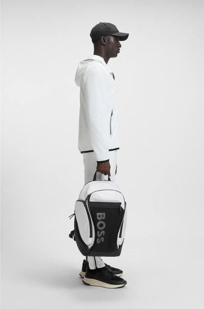 LOGO BACKPACK WITH MESH FRONT POCKET