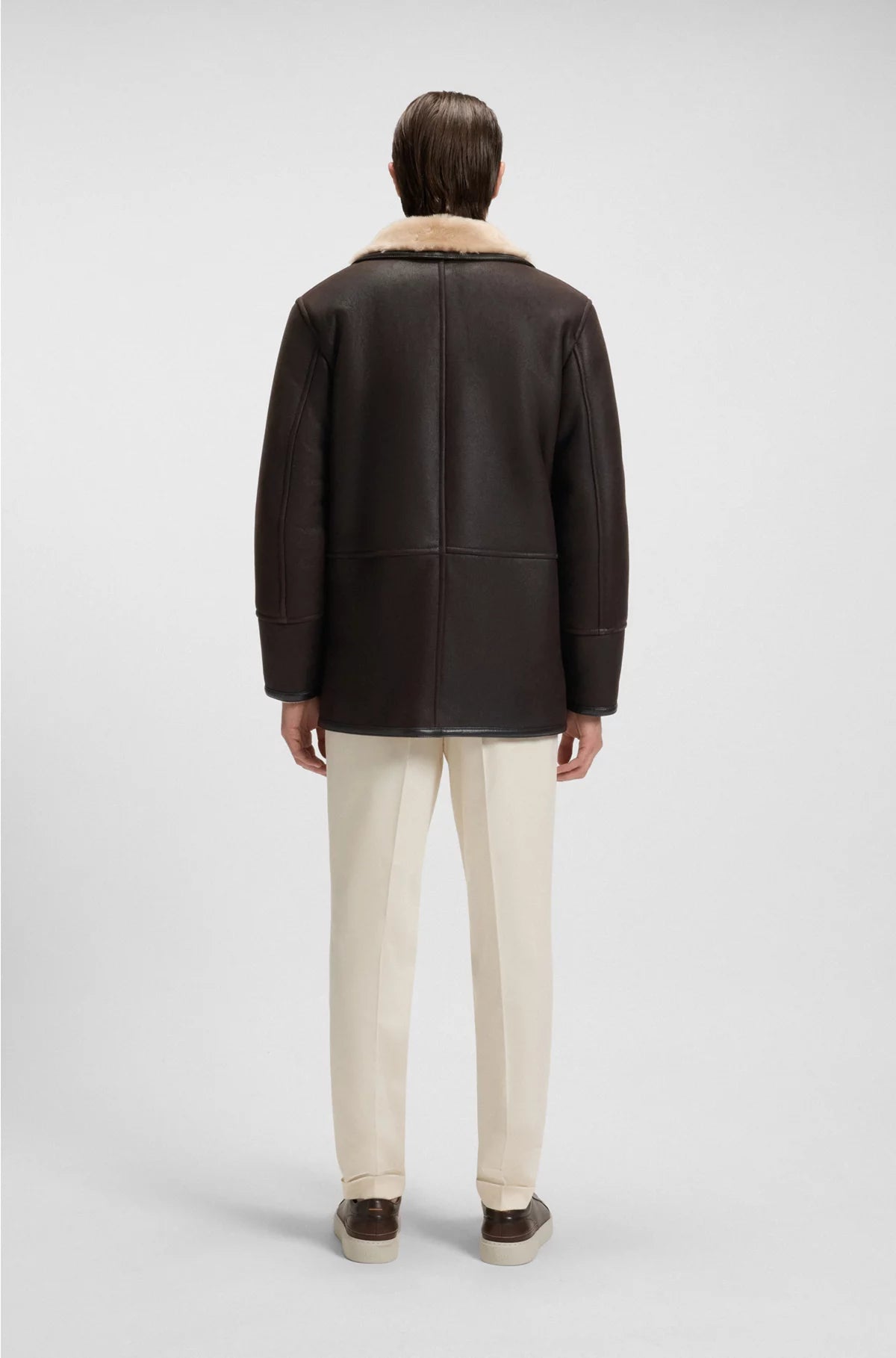 REGULAR-FIT JACKET IN ITALIAN SHEARLING LEATHER