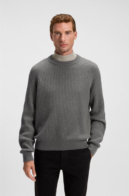 RELAXED-FIT SWEATER WITH RIB KNIT