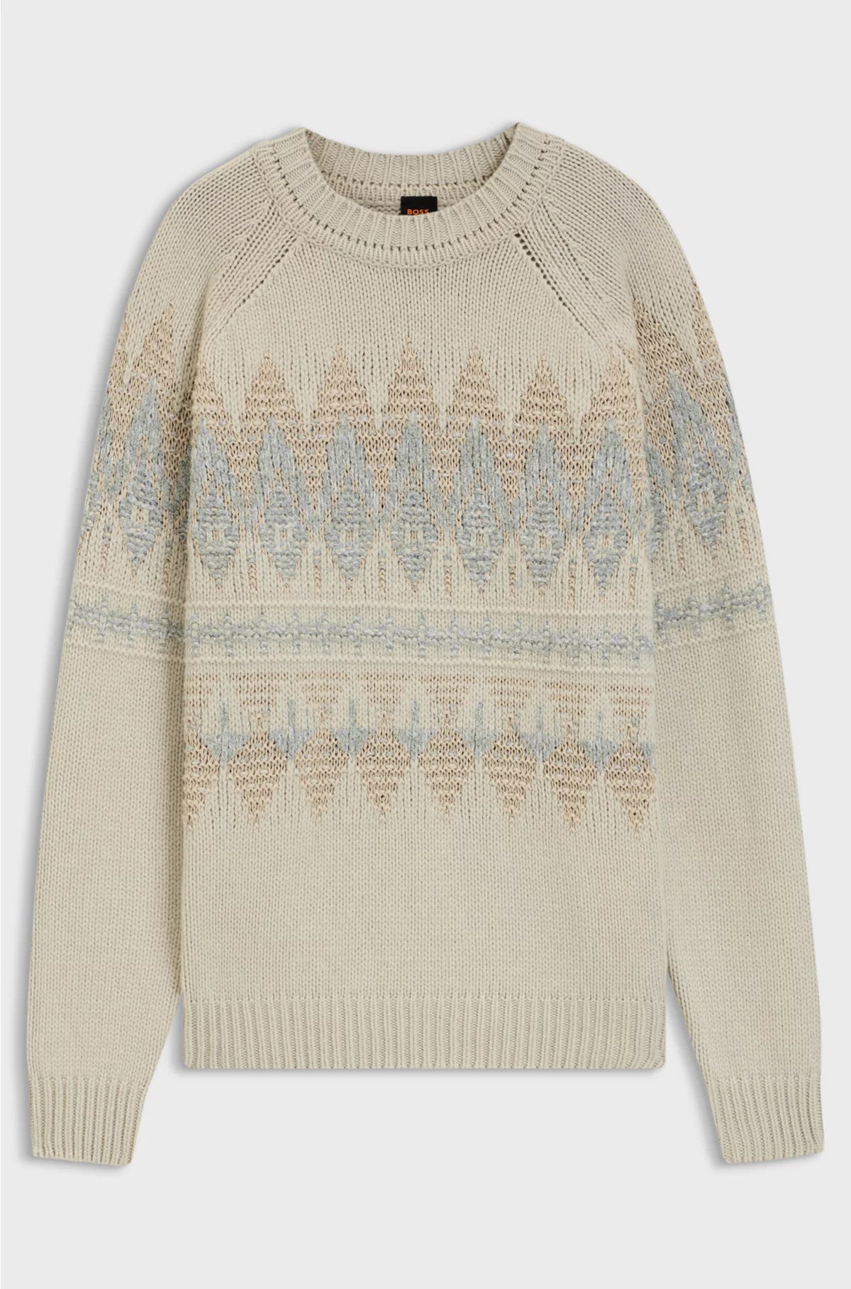 RELAXED-FIT SWEATER WITH KNITTED PATTERN