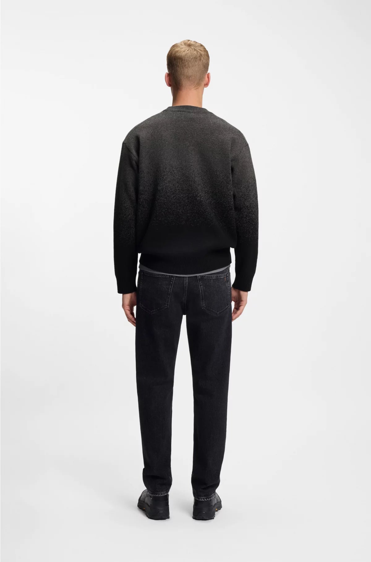 WOOL-BLEND SWEATER WITH DEGRADE PATTERN