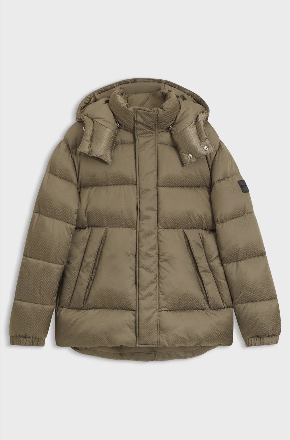 WATER-REPELLENT JACKET WITH MONOGRAM JACQUARD