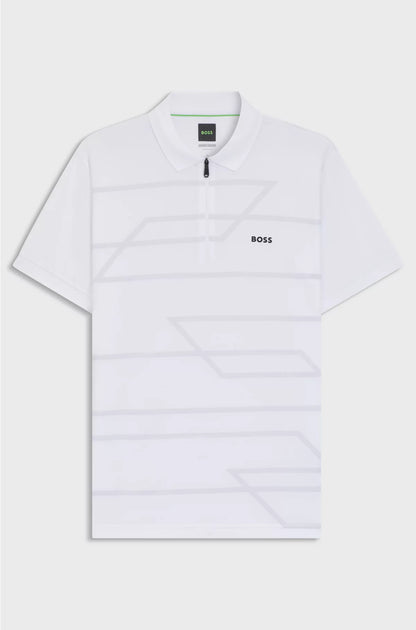 SLIM-FIT POLO SHIRT IN COTTON WITH PRINTED PATTERN