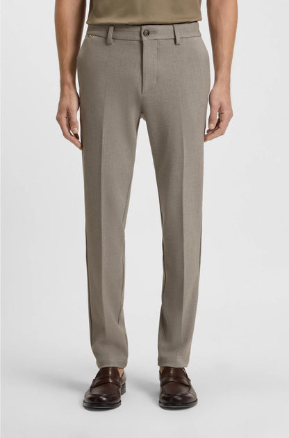 SLIM-FIT TROUSERS IN BRUSHED HERRINGBONE