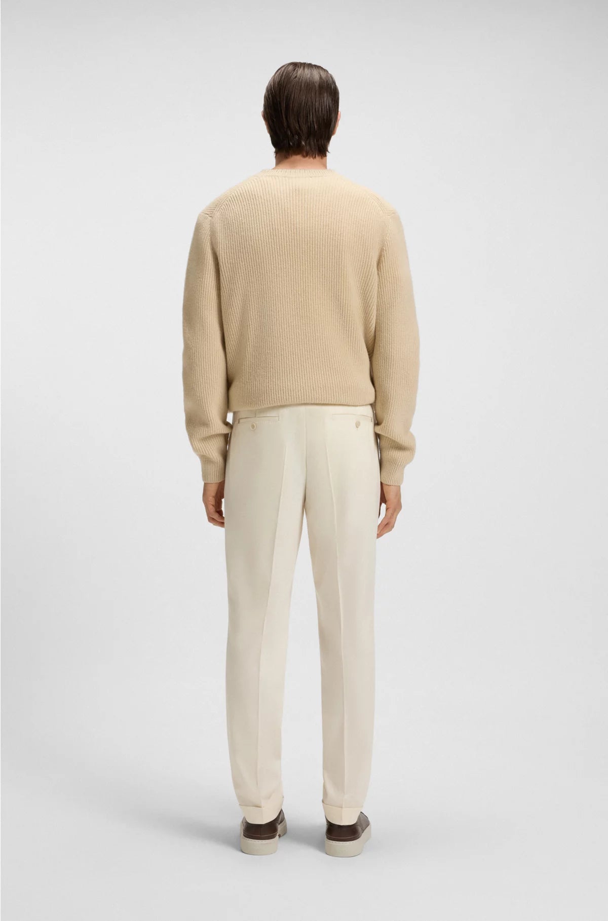 FORMAL TROUSERS INMICRO-PATTERNED VIRGIN WOOL