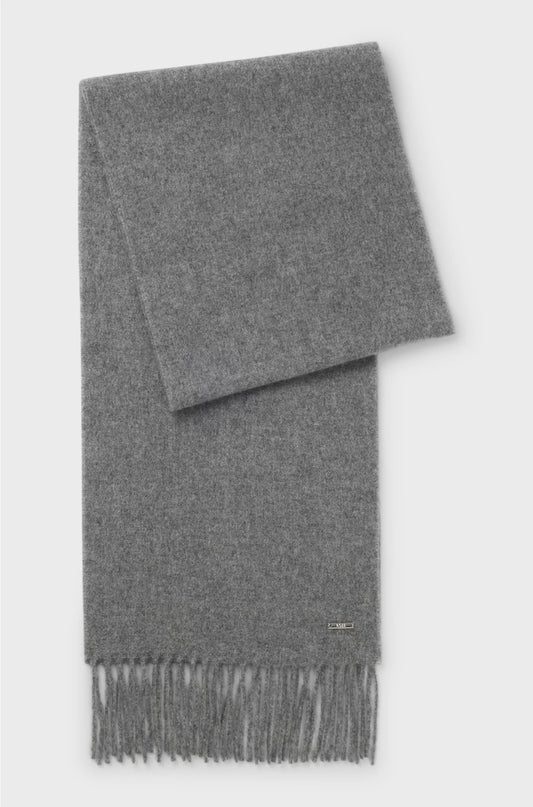 CASHMERE SCARF WITH TWISTED FRINGES