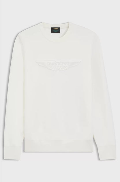 WOOL SWEATER WITH EMBROIDERED LOGO