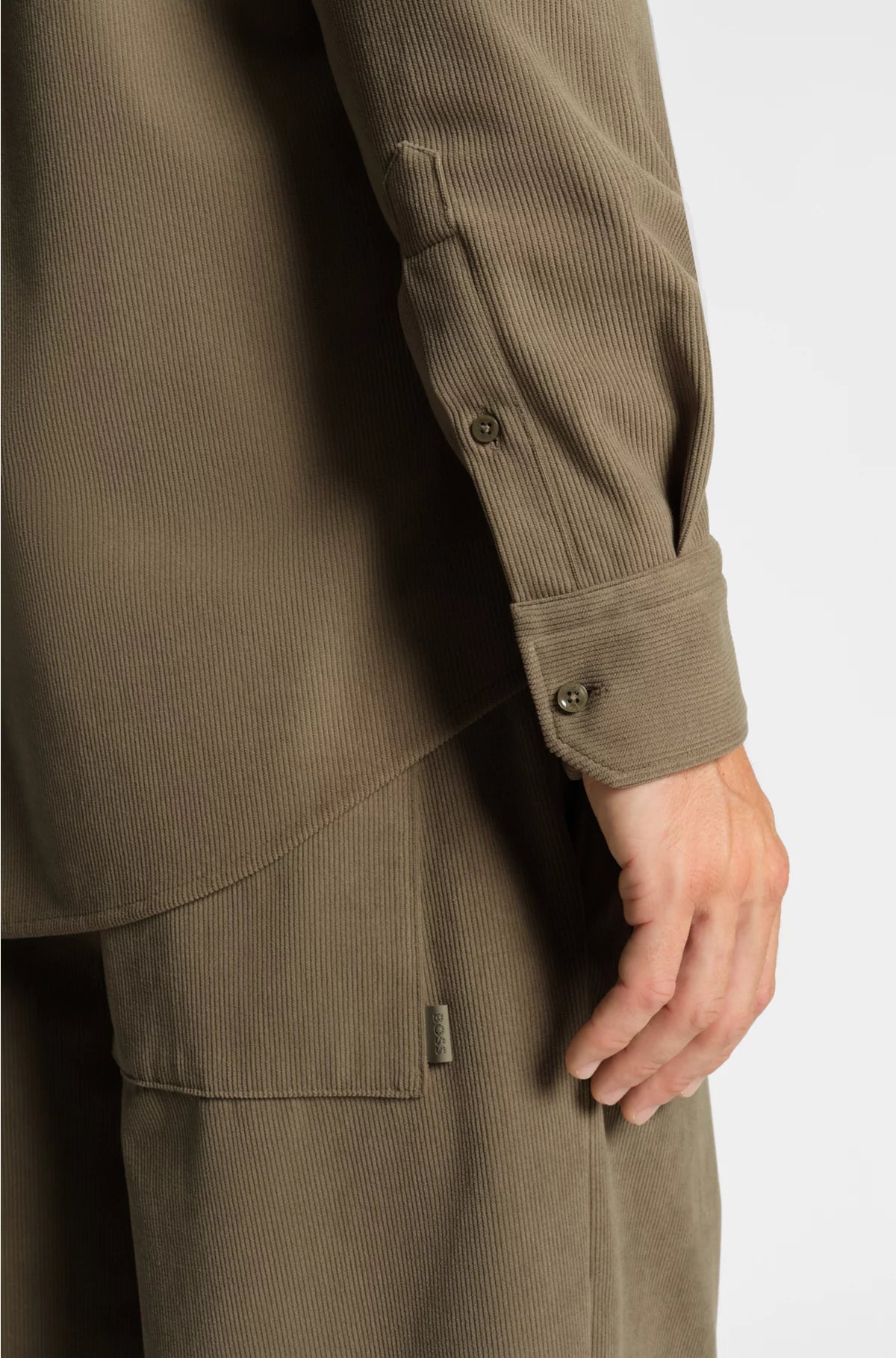 REGULAR-FIT SHIRT IN BABY CORDUROY