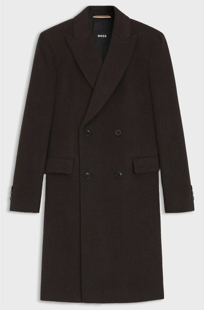 DOUBLE-BREASTED COAT IN AN ALPACA BLEND