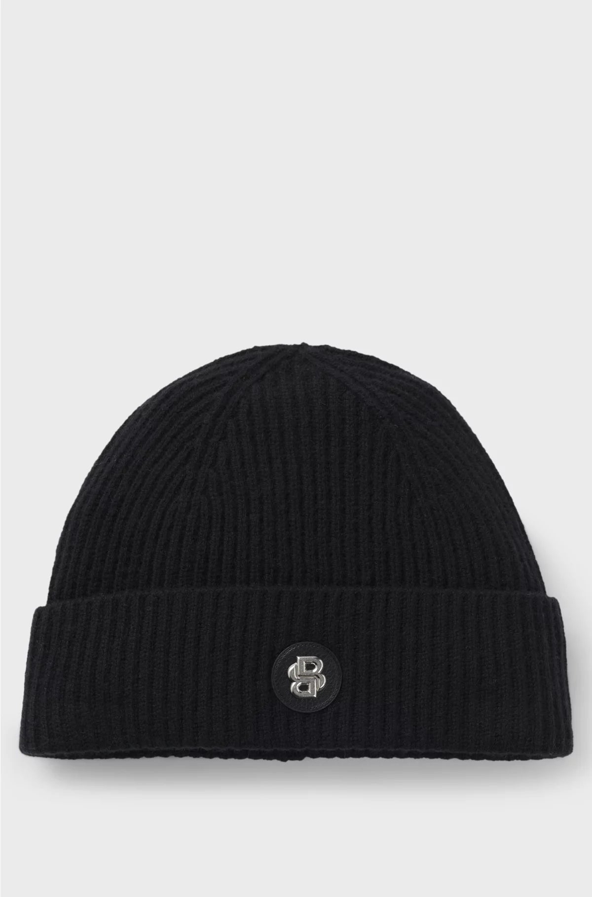 WOOL-CASHMERE BEANIE HAT WITH DOUBLE B MONOGRAM