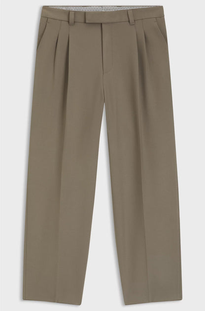 RELAXED-FIT TROUSERS WITH DOUBLE PLEAT