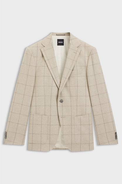 REGULAR-FIT JACKET IN A CHECKED WOOL BLEND