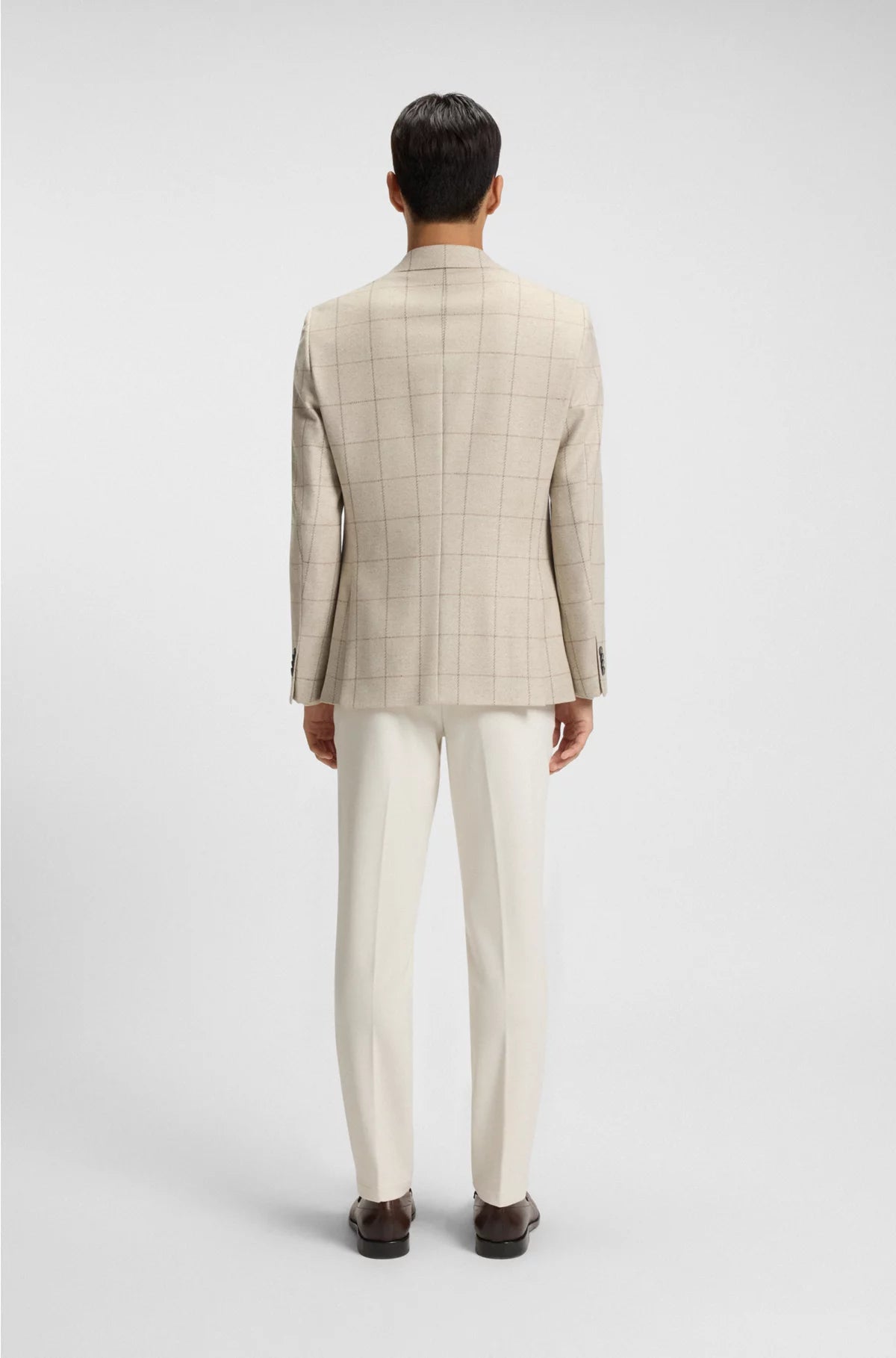REGULAR-FIT JACKET IN A CHECKED WOOL BLEND