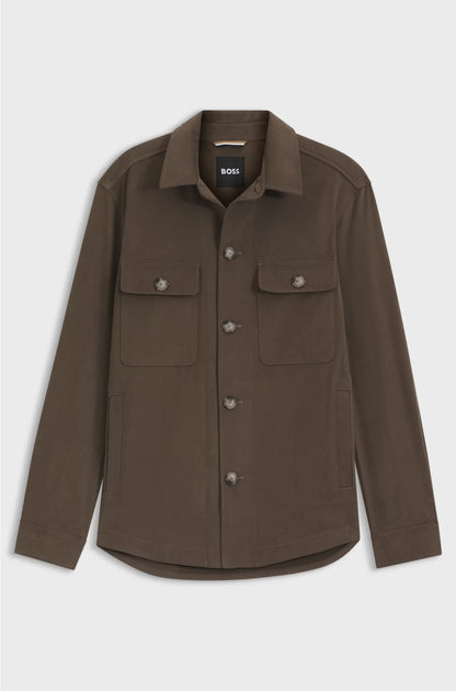 RELAXED-FIT OVERSHIRT IN MERCERISED STRETCH COTTON