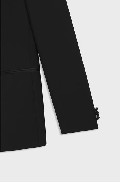 TWO-PIECE TUXEDO SUIT IN AN ITALIAN WOOL BLEND