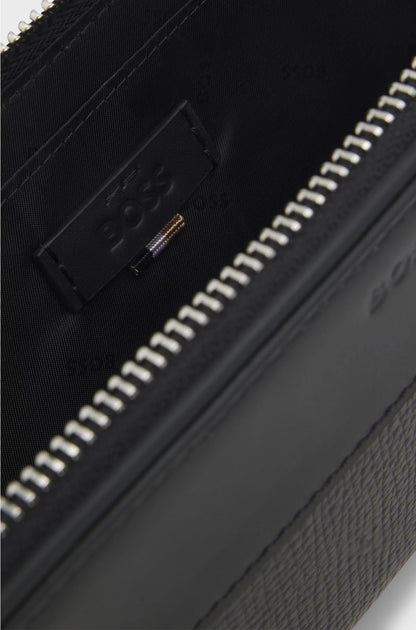 LEATHER BELT BAG WITH PLAIN AND GRAINED FINISHES