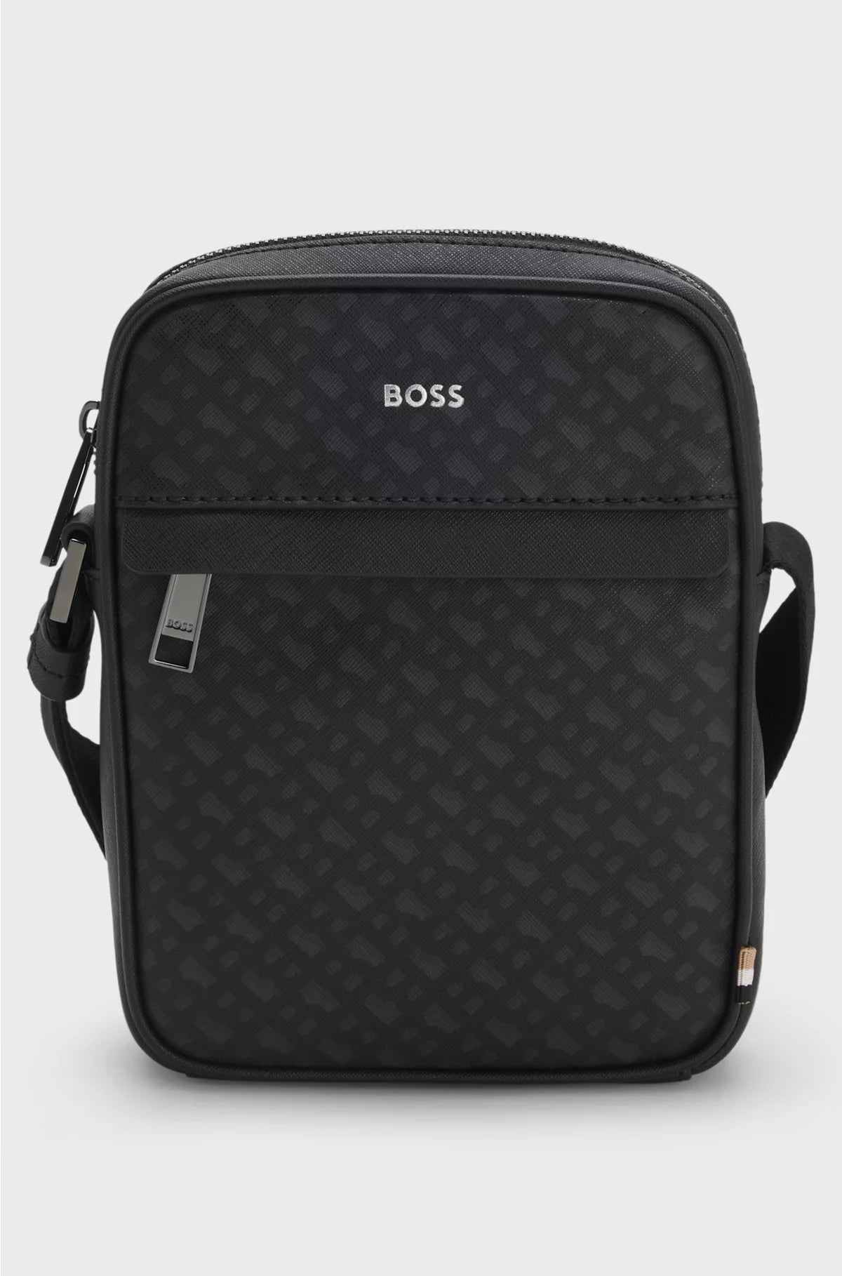 MONOGRAM REPORTER BAG WITH FOIL-EMBOSSED LOGO