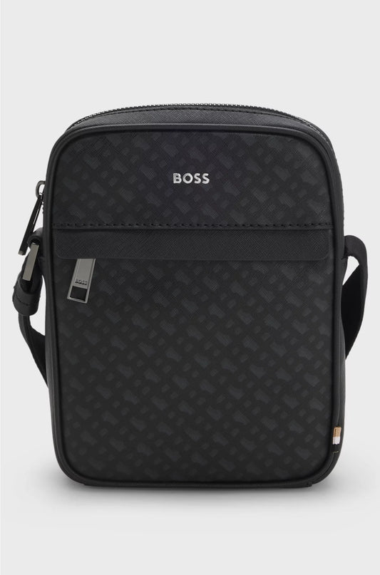 MONOGRAM REPORTER BAG WITH FOIL-EMBOSSED LOGO