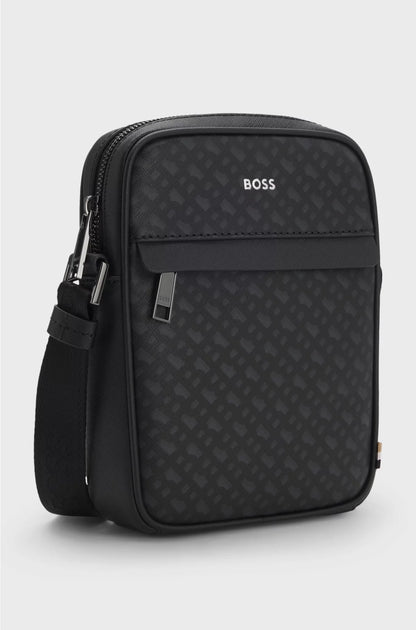 MONOGRAM REPORTER BAG WITH FOIL-EMBOSSED LOGO