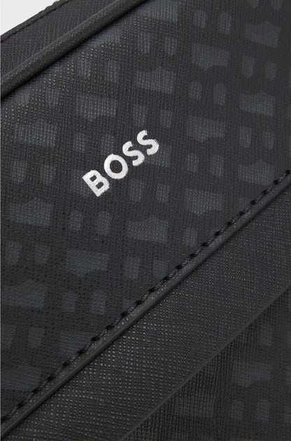 MONOGRAM REPORTER BAG WITH FOIL-EMBOSSED LOGO