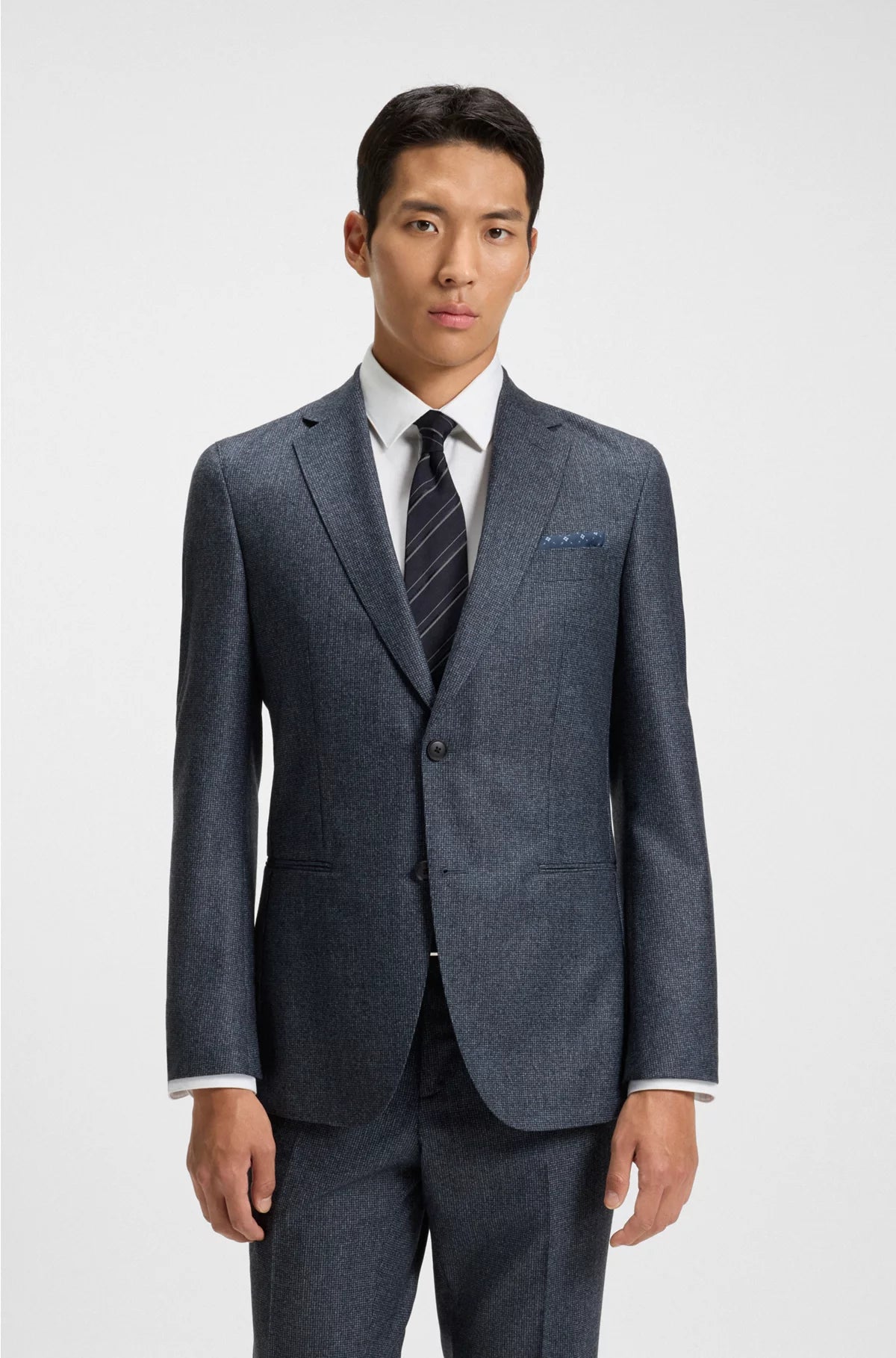 SLIM-FIT BLAZER INMICRO-PATTERNED VIRGIN WOOL