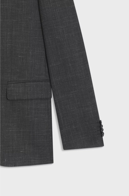 TWO-PIECE REGULAR-FIT SUIT IN WOOL AND LINEN
