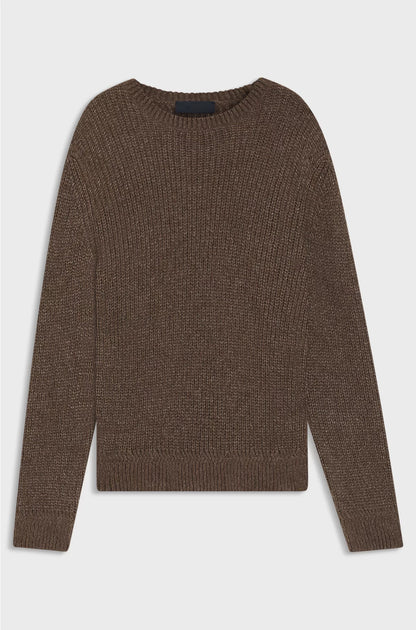 KNITTED SWEATER WITH MOULINE RIB