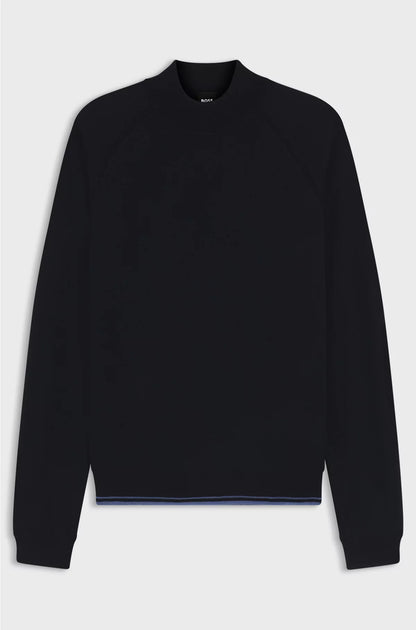 WOOL-BLEND SWEATER WITH MOCK NECK