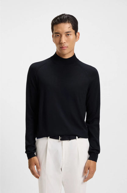 WOOL-BLEND SWEATER WITH MOCK NECK