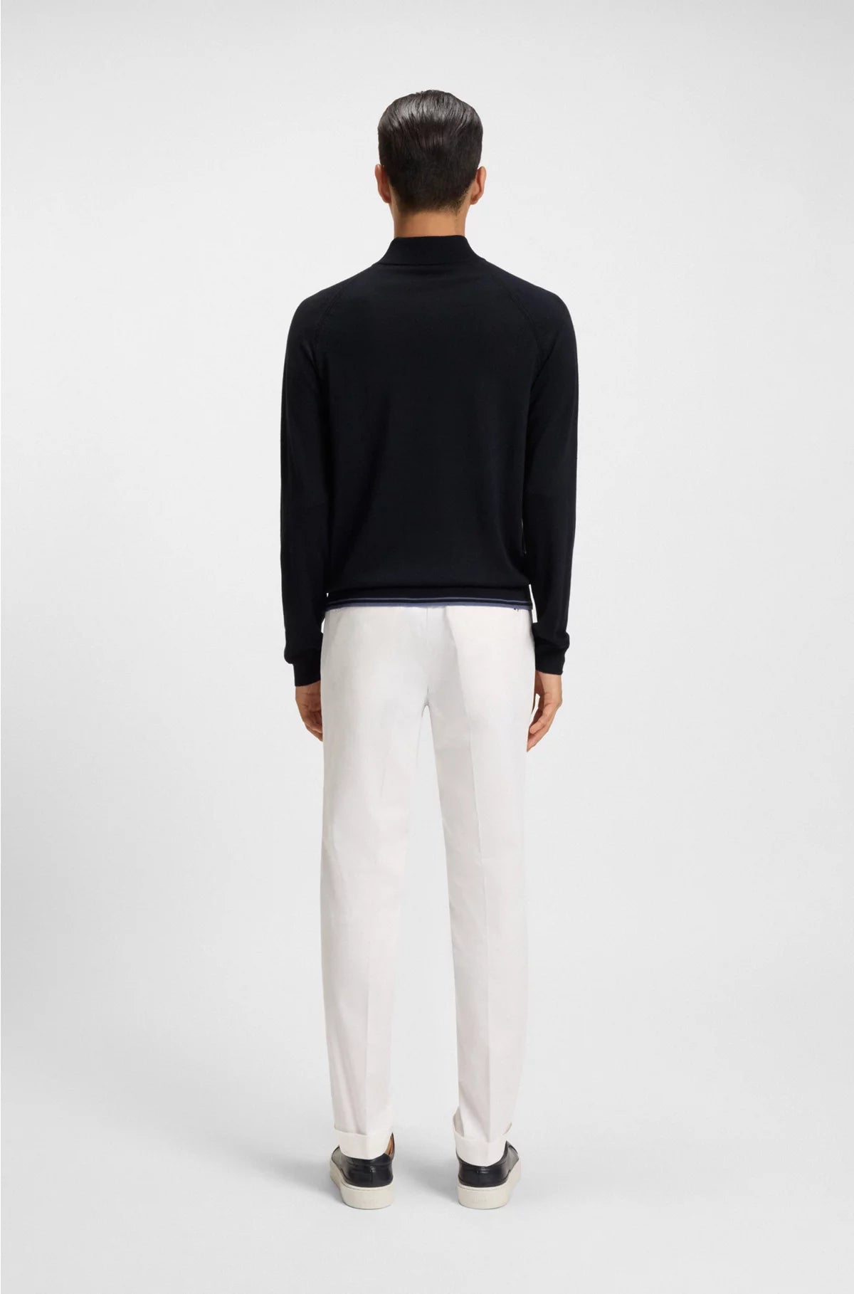 WOOL-BLEND SWEATER WITH MOCK NECK